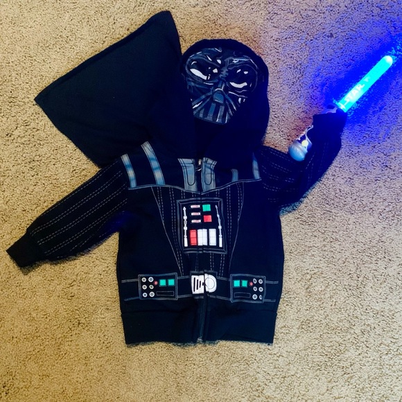 Toddler Star Wars Darth Vader Hoodie Jacket with Cape Size 12 M